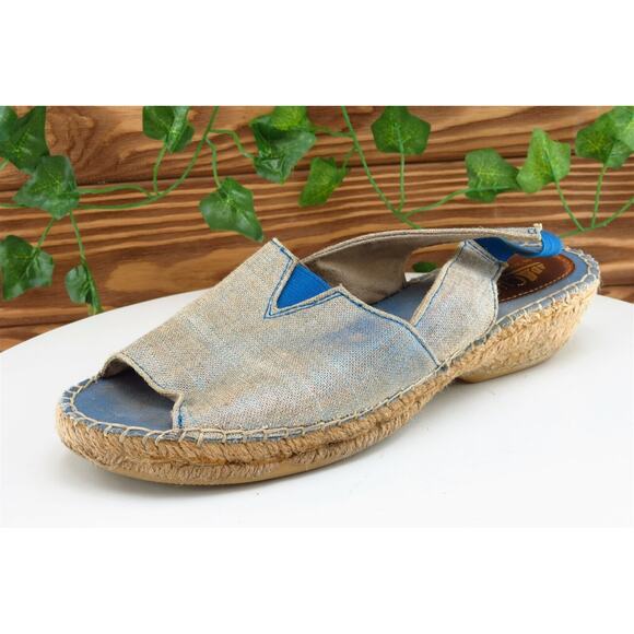 Cliffs by White Mountain Sz 7.5 M Brown Slingback Fabric Women Sandals‎ - Picture 1 of 10